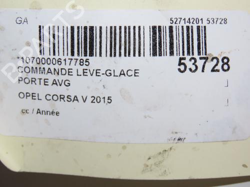 Used Left front window switch OPEL CORSA E (X15) 1.3 CDTI (08, 68) (75 hp) 28831746