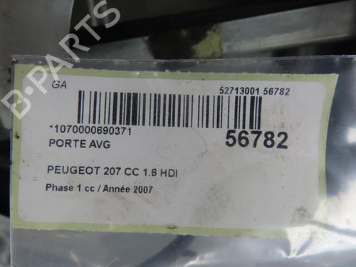 Left front door PEUGEOT 207 CC (WD_) 1.6 HDi | BP32399684C2