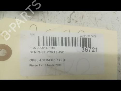 Used Front right lock OPEL ASTRA H GTC (A04) 1.7 CDTi (L08) (101 hp) 9600701