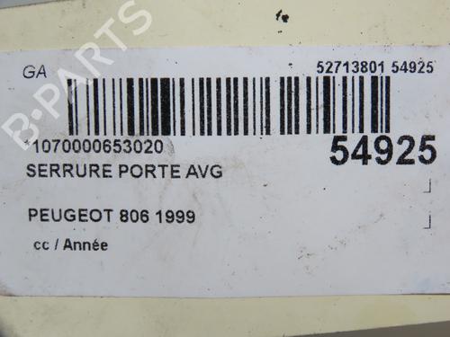 Used Front left lock PEUGEOT 806 (221) [1994-2002]  30797595
