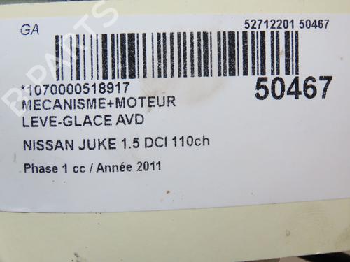Front right window mechanism NISSAN JUKE (F15) 1.5 dCi | BP18953676C23 