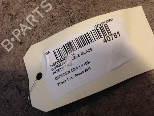 Used Left rear window switch CITROËN C3 II (SC_) 1.4 HDi 70 (SC8HZC, SC8HR0, SC8HP4) (68 hp) 9610111