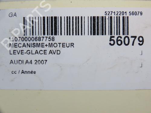 Vindusheismekanisme høyre foran AUDI A4 B7 Avant (8ED) 2.0 TDI (140 hp) 30797582