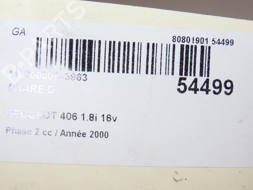 Right headlight PEUGEOT 406 (8B) 1.8 16V | BP28969433C29 
