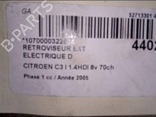 Used Right mirror CITROËN C3 I (FC_, FN_) 1.4 HDi (68 hp) 23176121