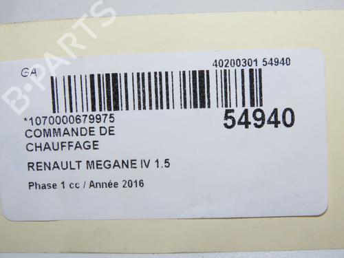Climate control RENAULT MEGANE IV Hatchback (B9A/M/N_) 1.5 dCi 110 (B9A3) | BP33728065I5 - Image 5