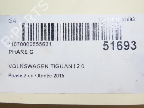 Left headlight VW TIGUAN (5N_) 2.0 TDI | BP28832524C28