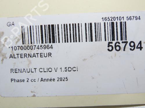 Alternator RENAULT CLIO V (B7_) 1.5 Blue dCi 100 (B7AD) | BP33998697M7  - Image 8