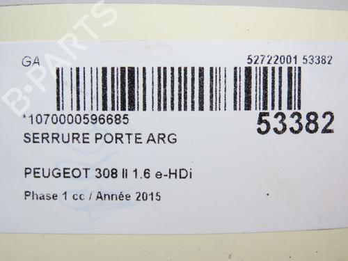Rear left lock PEUGEOT 308 II (LB_, LP_, LW_, LH_, L3_) 1.6 HDi / BlueHDi 115 | BP28831998C100 