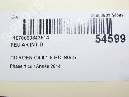 Højre baglygte bagklap CITROËN C4 II (NC_) 1.6 HDi 90 | BP28832604C80 