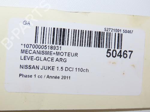 rear-left-window-mechanism-nissan-juke-f15-15-dci-827211u600-2010-2011-2012-2013-2014-2015-2016-2017-2018-2019-18953700 main image
