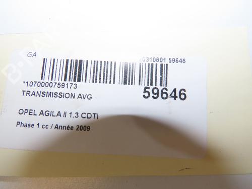 left-front-driveshaft-opel-agila-b-h08-2008-2009-2010-2011-2012-2013-2014-39601706 main image