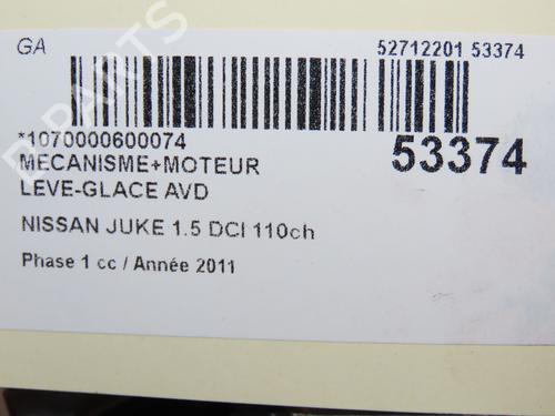 front-right-window-mechanism-nissan-juke-f15-2010-2011-2012-2013-2014-2015-2016-2017-2018-2019-28968473 main image