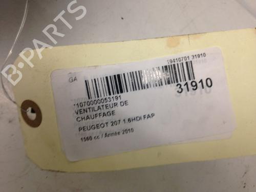 Heater blower motor PEUGEOT 207 (WA_, WC_) 1.6 HDi | BP23172485M62 