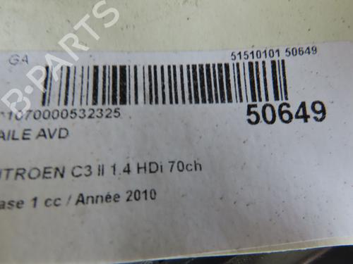 Right front fenders CITROËN C3 II (SC_) 1.4 HDi 70 (SC8HZC, SC8HR0, SC8HP4) | BP29845258C42