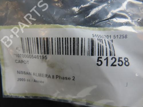 Hood NISSAN ALMERA II Hatchback (N16) 1.8 | BP23098722C1 