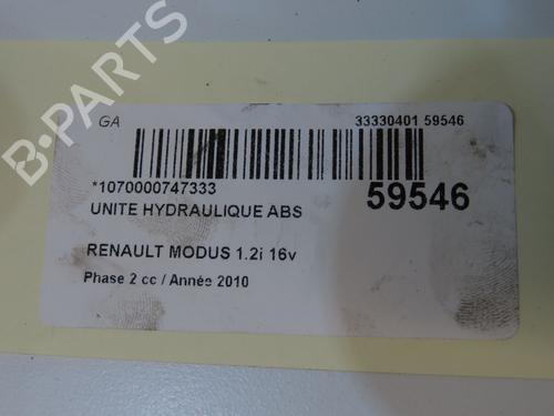 Used ABS pump ABS pump RENAULT MODUS / GRAND MODUS (F/JP0_) 1.2 (JP0C, JP0K, FP0C, FP0K, FP0P, JP0P, JP0T) (75 hp) 36545064 36545064
