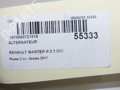 Alternator RENAULT MASTER III Van (FV) 2.3 dCi 130 FWD (FV0M, FV0Y, FV0J, FV02, FV03) | BP36283531M7 - Image 3