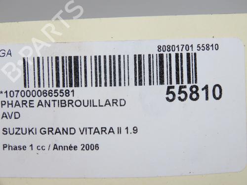 Feu de brouillard avant droit SUZUKI GRAND VITARA II (JT, TE, TD) 1.9 DDiS All-wheel Drive (JT419, TD44, JB419WD, JB419XD,... (129 hp) 32076156