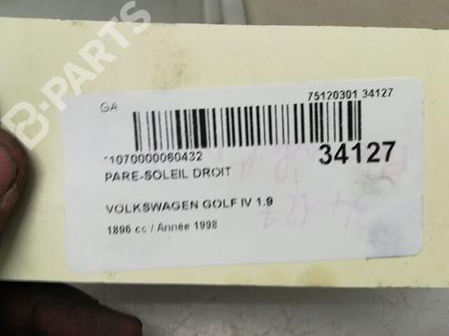 Right sun visor VW GOLF IV (1J1) 1.9 TDI | BP9594950I2 