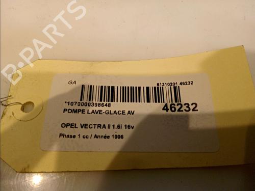 Used Washer pump Washer pump OPEL VECTRA B (J96) 1.6 i 16V (F19) (100 hp) 14881737 14881737
