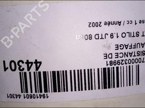 Used Heater resistor FIAT STILO (192_) 1.9 JTD (192_XF1A) (80 hp) 11677455