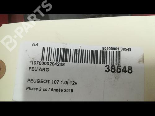 Left taillight PEUGEOT 107 (PM_, PN_) 1.0 | BP9604114C34 