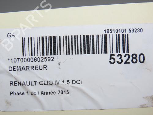Used Starter RENAULT CLIO IV (BH_) 1.5 dCi 90 (90 hp) 30955774