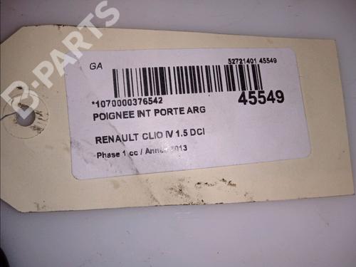 Rear left interior door handle RENAULT CLIO IV (BH_) 1.5 dCi 90 | BP11103302I15 