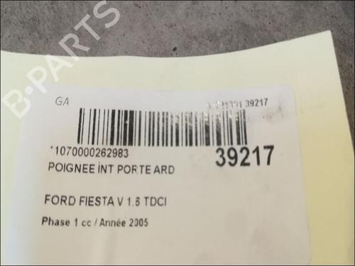 Used Rear right interior door handle FORD FIESTA V (JH_, JD_) 1.6 TDCi (90 hp) 23176827