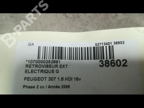 Left mirror PEUGEOT 307 (3A/C) 1.6 HDi 110 | BP9610040C26 