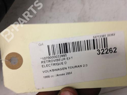 Right mirror VW TOURAN (1T1, 1T2) 2.0 TDI | BP9593042C27 