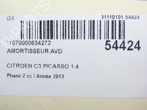 Right front shock absorber CITROËN C3 Picasso (SH_) 1.4 VTi 95 (SH8FSC, SH8FP0, SH8FP6) | BP28829800M17 