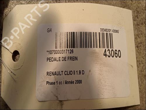 Used Break pedal RENAULT CLIO II (BB_, CB_) 1.9 D (B/CB0J) (65 hp) 9618008