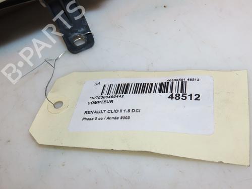 Used Instrument cluster RENAULT CLIO II (BB_, CB_) 1.5 dCi (B/CB07) (65 hp) 23174870