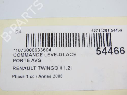 Used Left front window switch RENAULT TWINGO II (CN0_) 1.2 (CN0D) (58 hp) 29441783