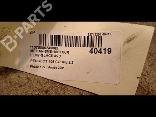 Front right window mechanism PEUGEOT 406 Coupe (8C) 2.2 HDI | BP9609145C23 