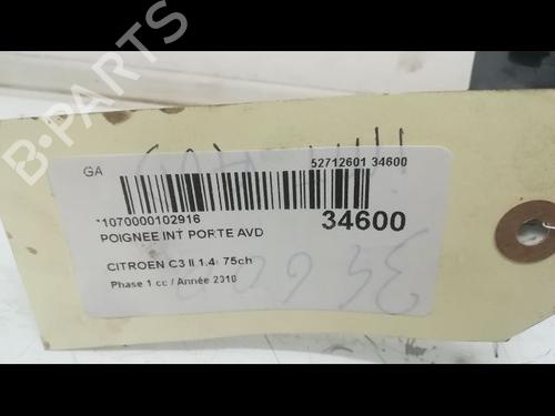 Front right interior door handle CITROËN C3 II (SC_) 1.4 | BP9597340I14 - Image 3
