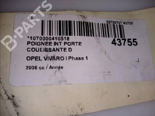 Rear right interior door handle OPEL VIVARO A Van (X83) 1.9 DTI (F7) | BP11702616I16 