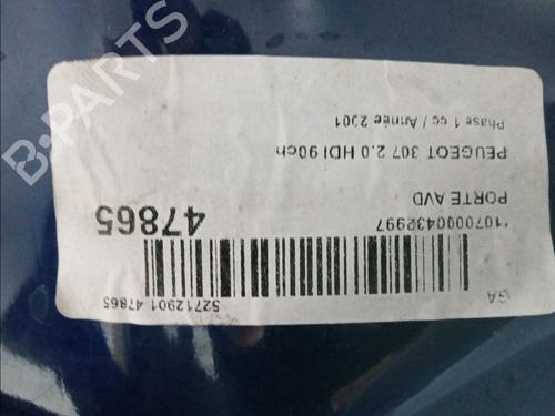 Right front door PEUGEOT 307 (3A/C) 2.0 HDi 90 | BP15643395C3 