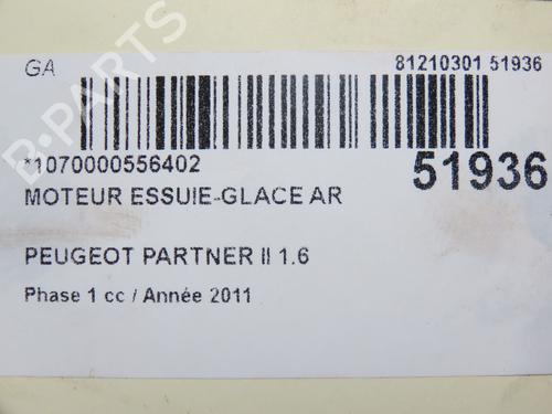 Rear wiper motor PEUGEOT PARTNER Tepee 1.6 HDi 90 | BP28832945M102 