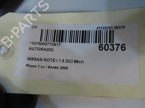 Radio NISSAN NOTE (E11, NE11) 1.5 dCi | BP38491498E6 - Image 4