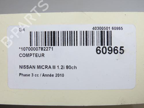 Used Instrument cluster Instrument cluster NISSAN MICRA III (K12) 1.2 16V (65 hp) 40026338 40026338