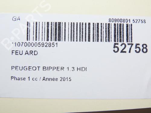 Used Right taillight PEUGEOT BIPPER (AA_) 1.3 HDi 75 (75 hp) 28832675