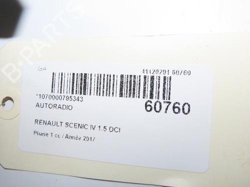 Used Radio Radio RENAULT SCÉNIC IV (J9_) 1.5 dCi 110 (110 hp) 39893879 39893879