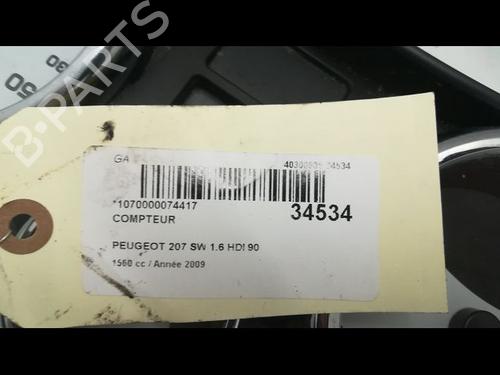 Instrument cluster PEUGEOT 207 SW (WK_) 1.6 HDi | BP23174748C47 