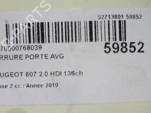 Front left lock PEUGEOT 607 (9D, 9U) 2.0 HDI | BP39756520C98 - Image 5
