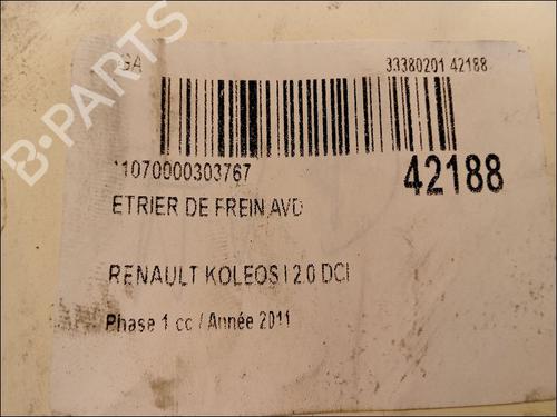 Right front brake caliper RENAULT KOLEOS I (HY_) 2.0 dCi 4x4 (HY0K) | BP14877546M104 