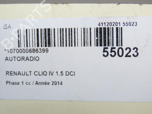 Radio RENAULT CLIO IV Grandtour (KH_) 1.5 dCi 90 (KHN3, KHN4) | BP30740780E6 