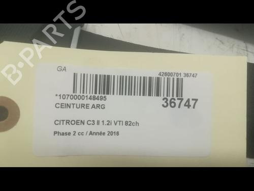 Used Rear left belt tensioner CITROËN C3 II (SC_) 1.2 VTi 82 (82 hp) 9600461